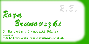 roza brunovszki business card